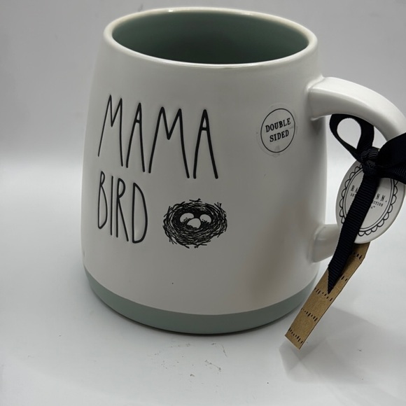 Rae Dunn Other - Mama Bird Ceramic Mug - White and Green